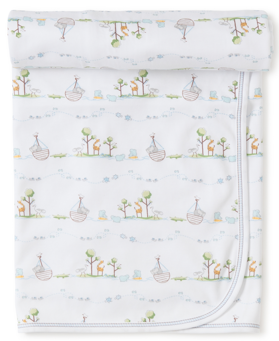 Noah's Print Blanket Light Blue