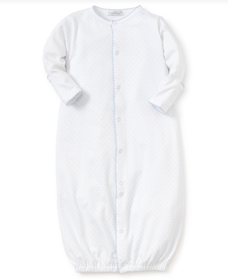 Kissy Basic Converter Gown White/Light Blue Dot