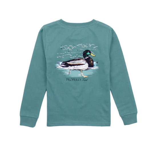 Boys Swimming Mallard LS Marine Green