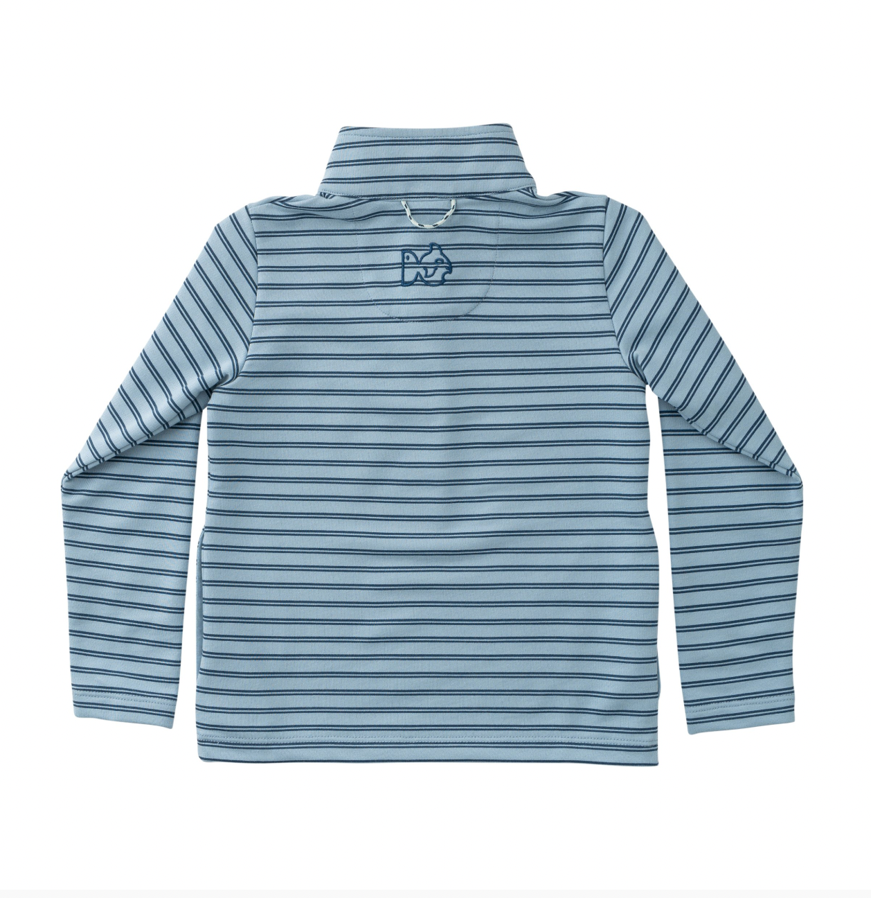Boys Sporty Snap Pullover Ashley Blue Dark Denim Stripe