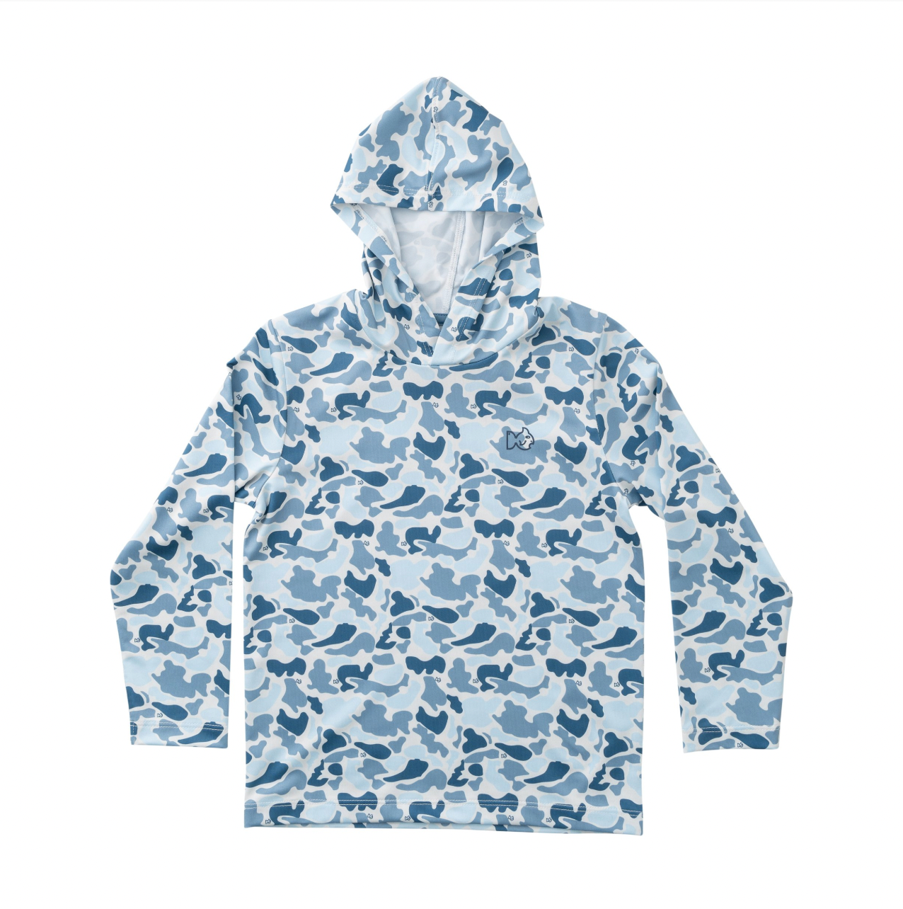 Kid's Pro Performance Hoodie T-shirt Blue Break Point Camo