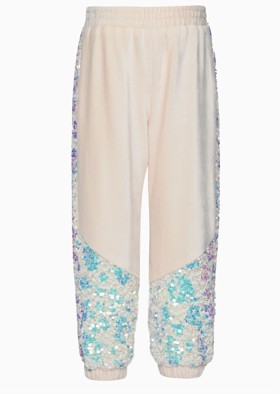 JOGGERS W/ IRIDESCENT SEQUIN DETAIL