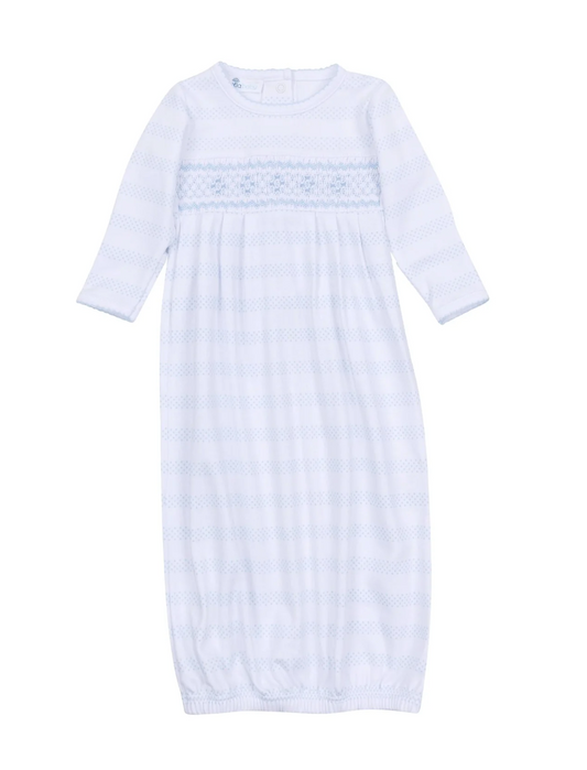 Baby of Mine Smocked Gown Light Blue