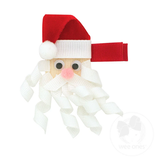 Large Santa Ribbon Art Clip