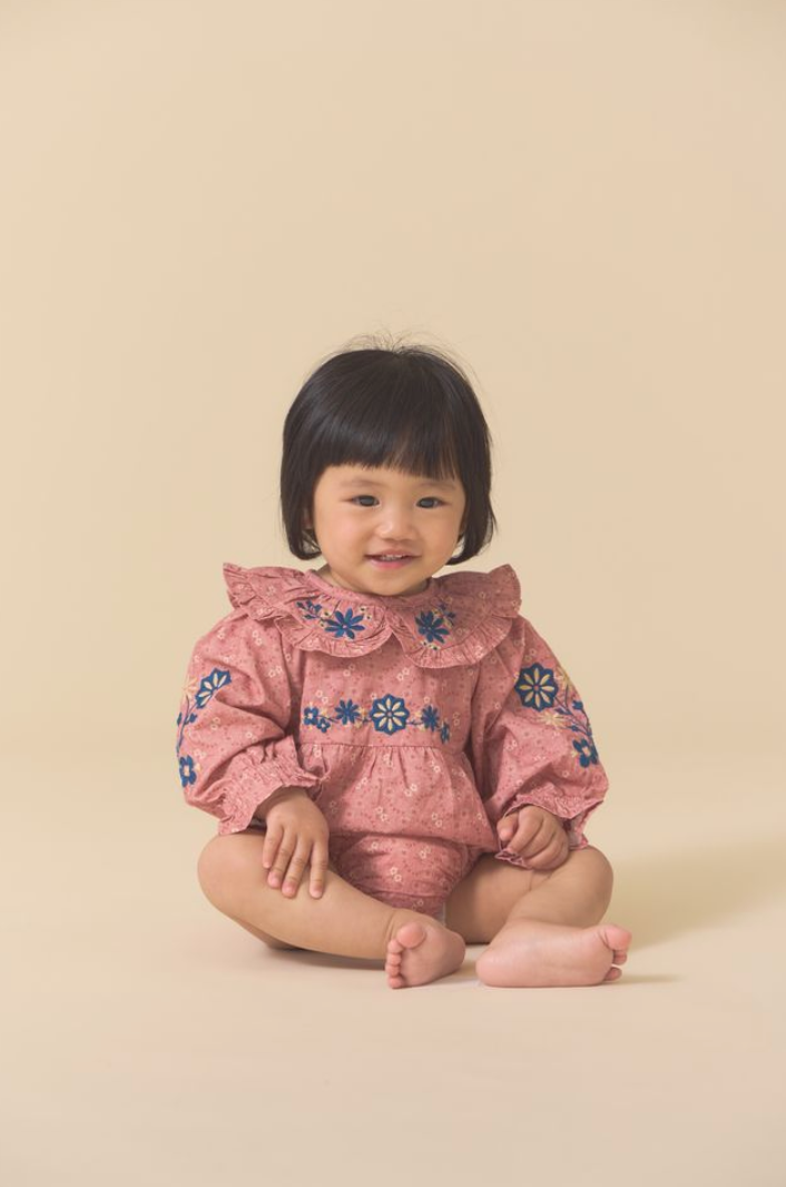 Little Belle Romper in Old Rose