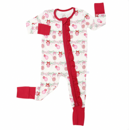 Ornaments Double Zipper Romper