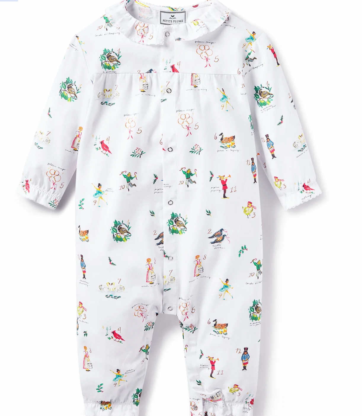 Baby's Twill Madeline Romper in 12 Days of Christmas