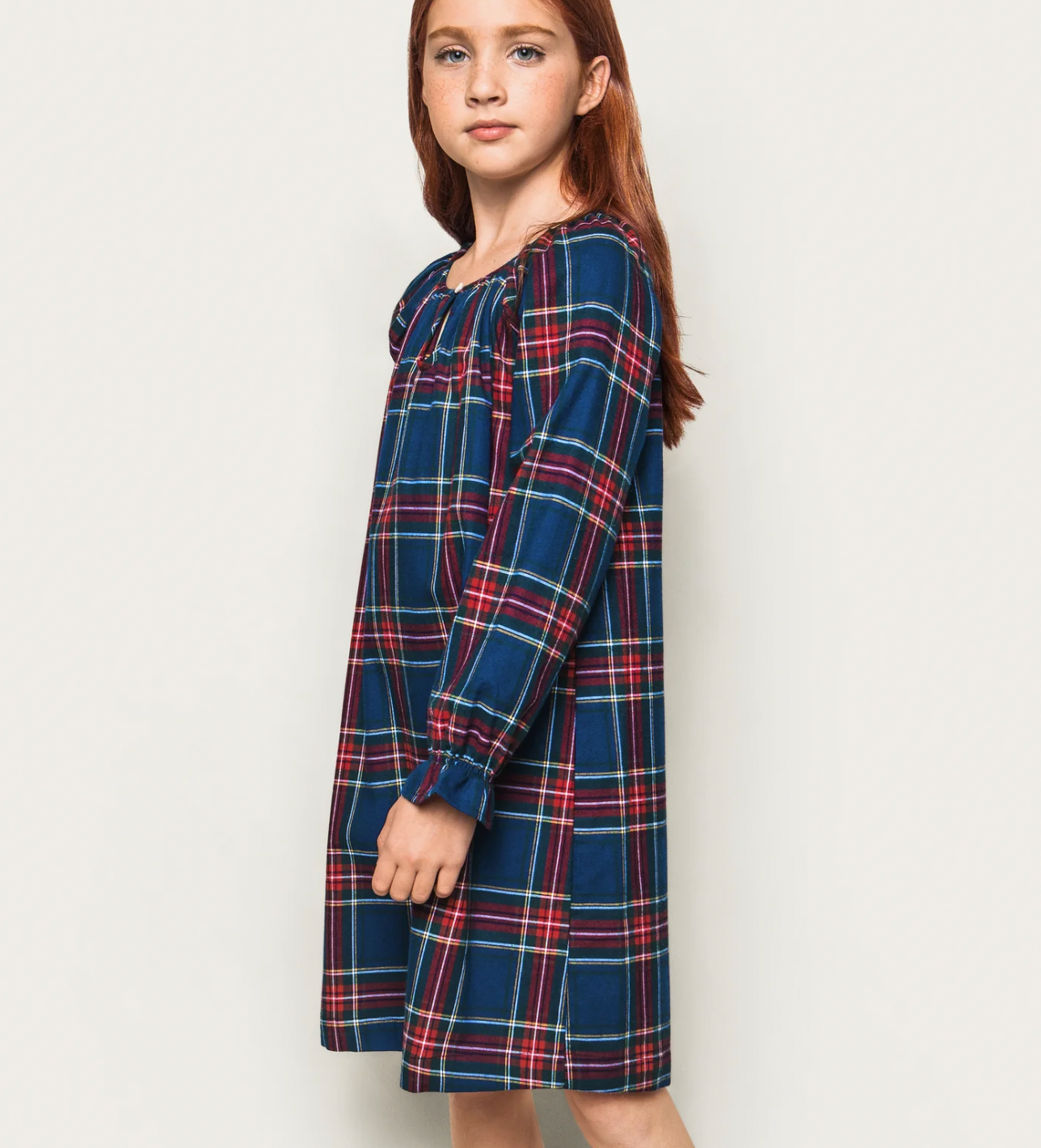 Girl's Brushed Cotton Delphine Nightgown in Windsor Tartan