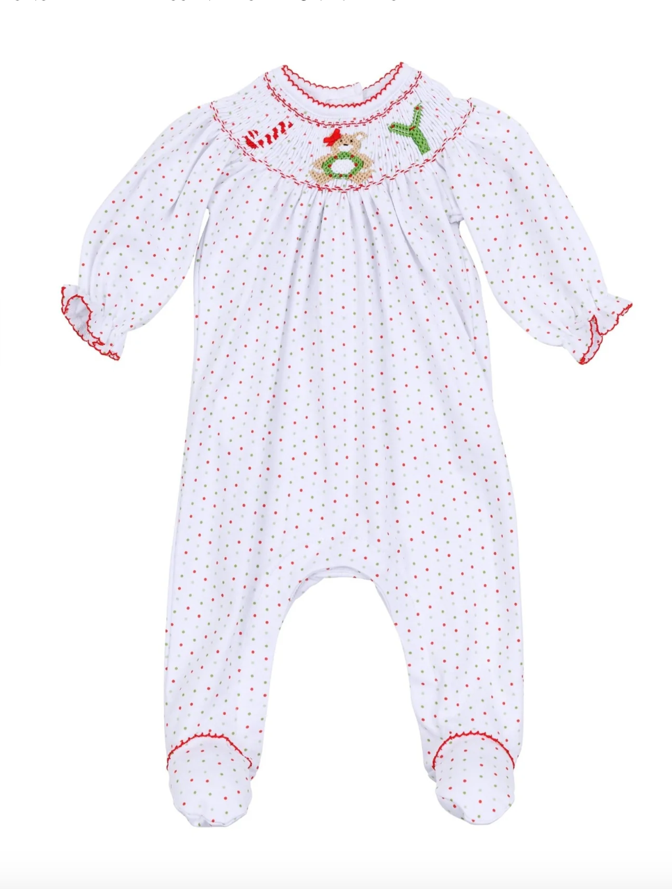 Magnolia Baby Christmas Joy Classics Bishop Girl Footie