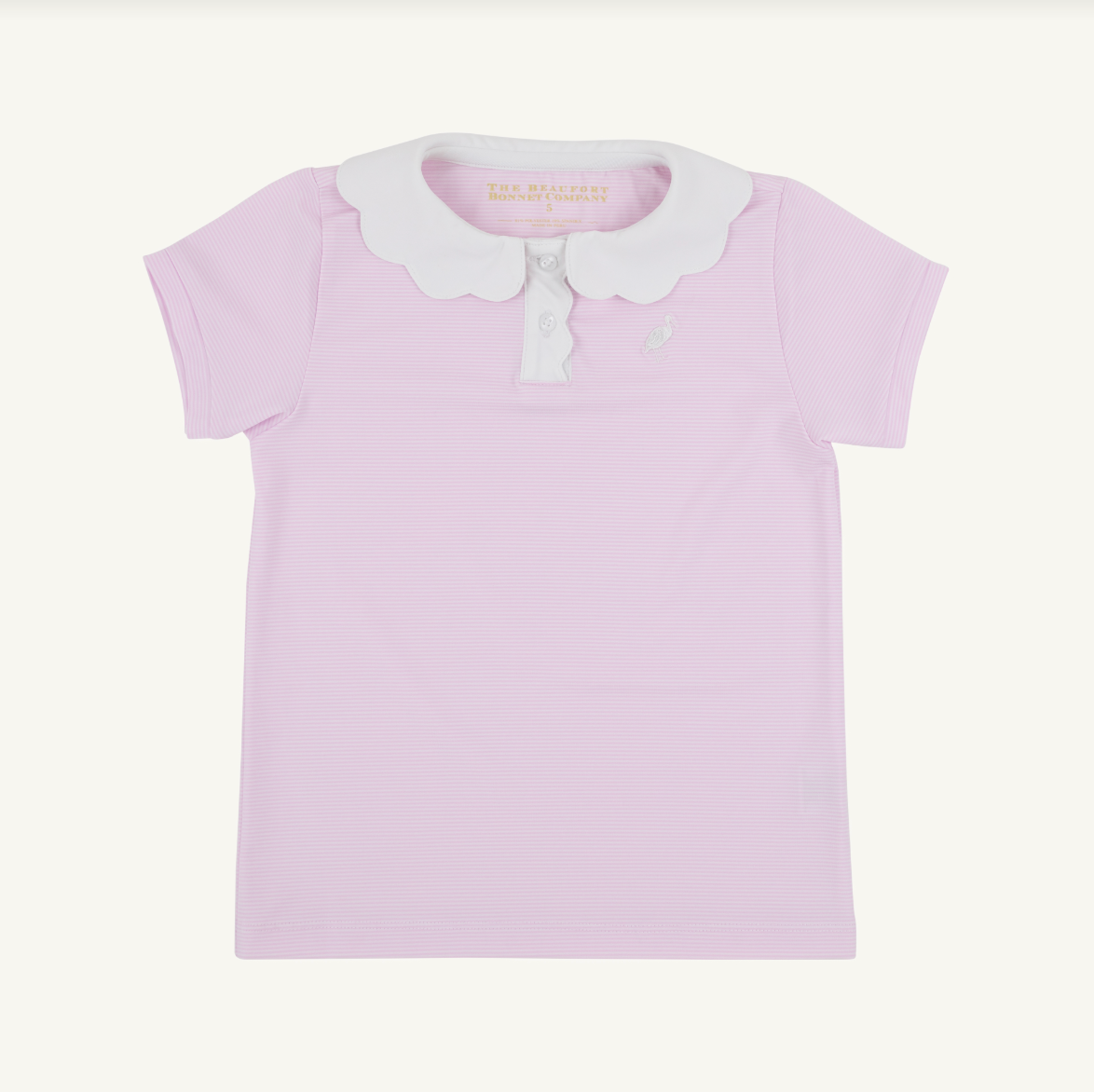 Prepletic Preppy Polo Valley High Violet Stripe / Worth Ave White