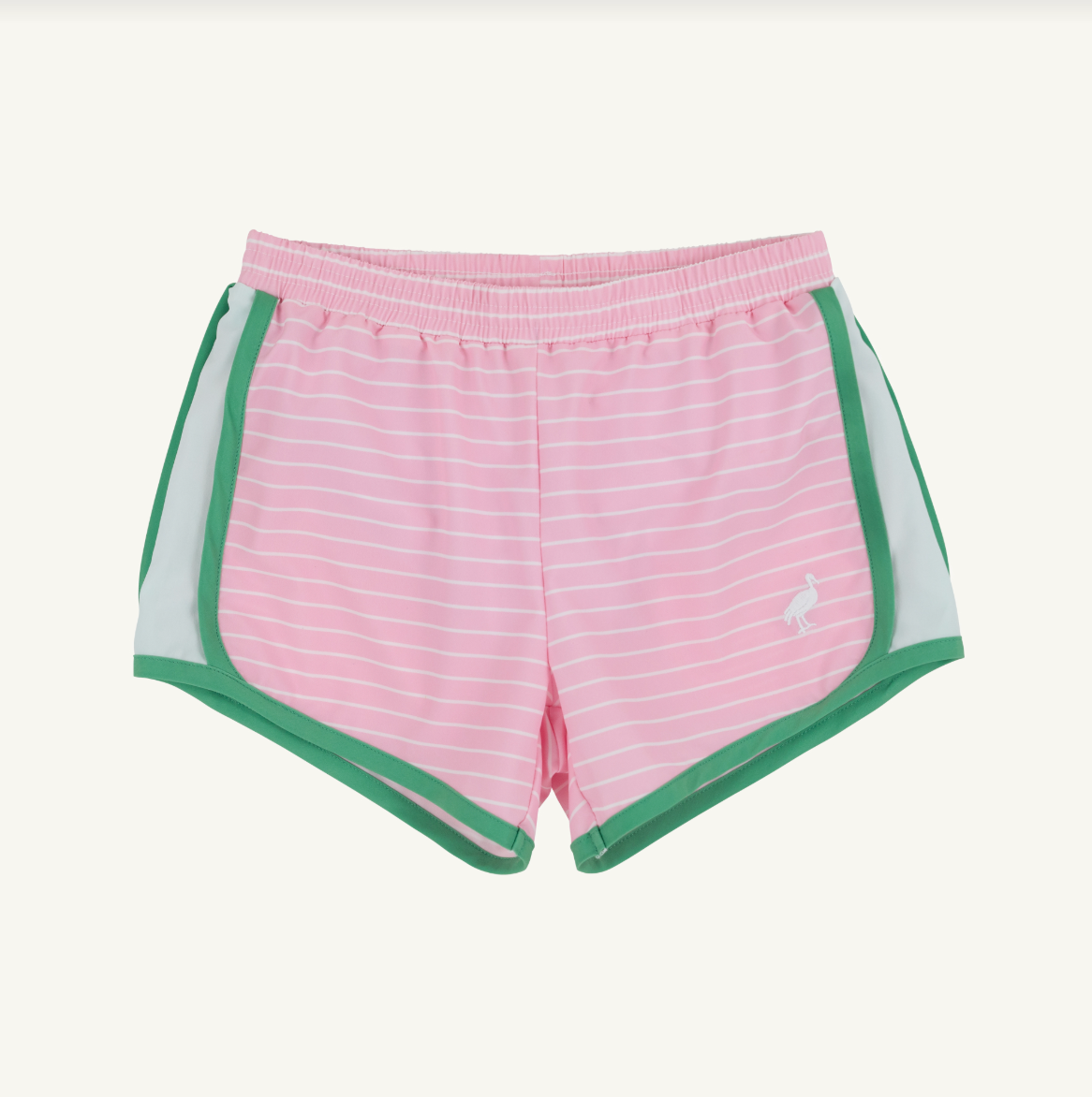Prepletic Shimmy Shake Shorts Pier Party Pink Stripe/Gibson Island Greeen