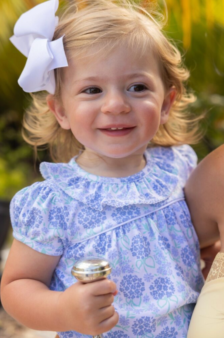 Ramona Ruffle Bubble Pima Handful of Hydrangeas