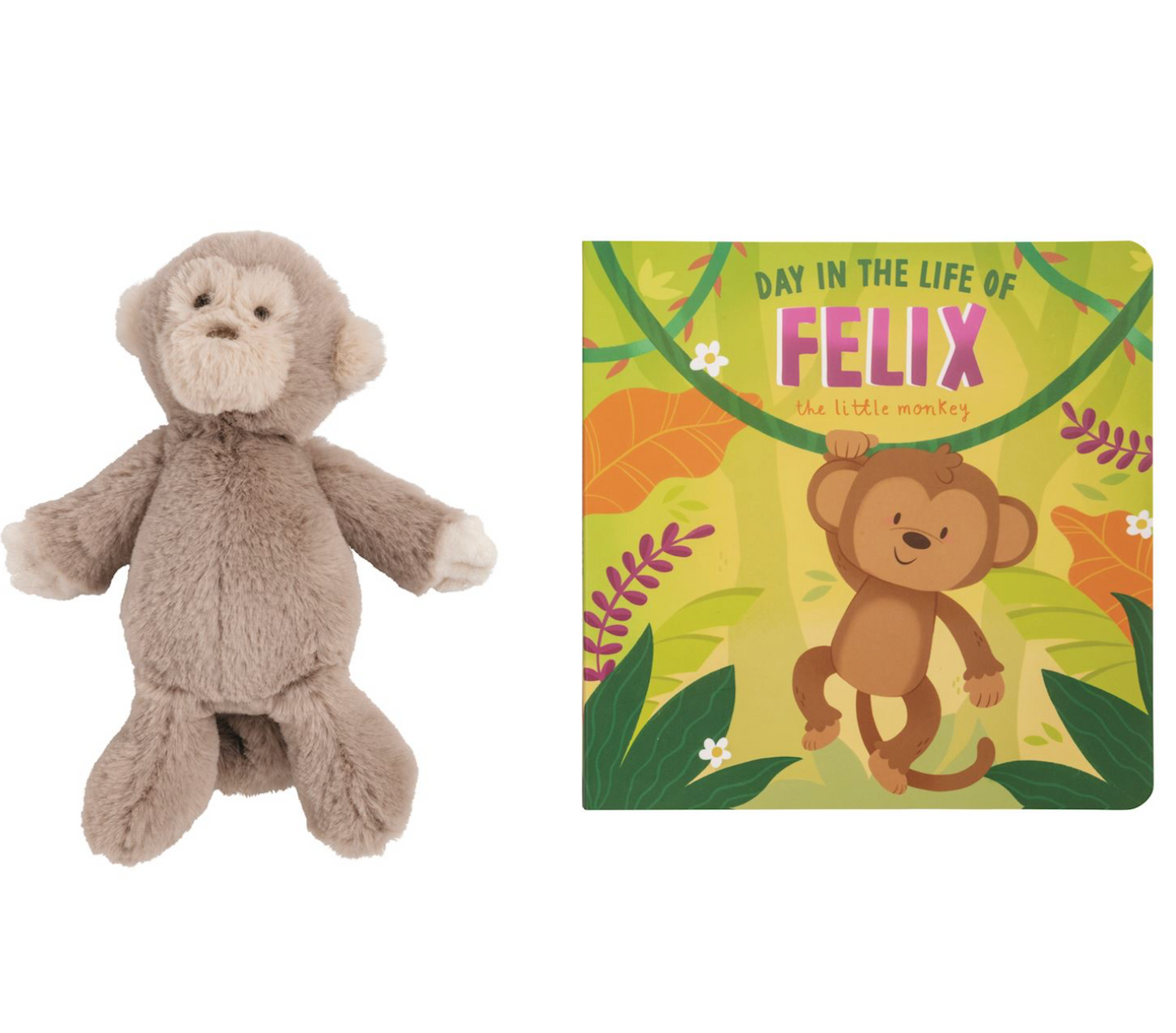 Monkey Plush Book Set