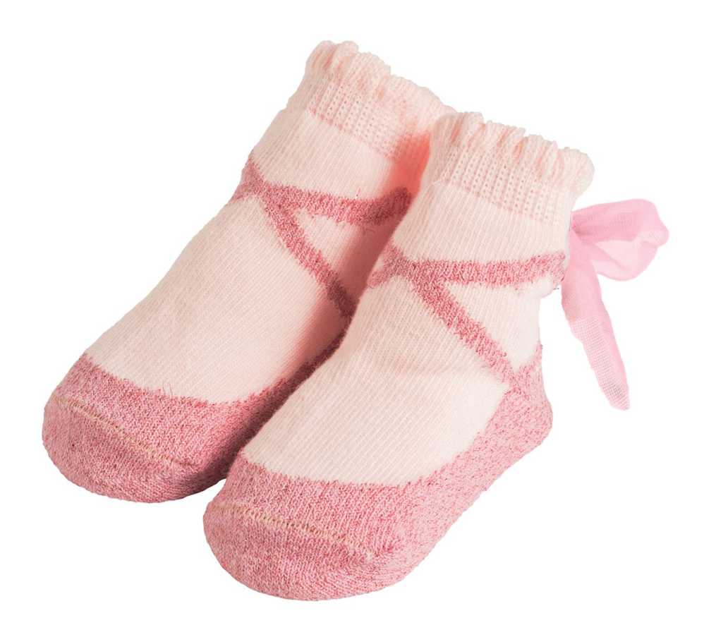 Pink Lurex Ballet Socks