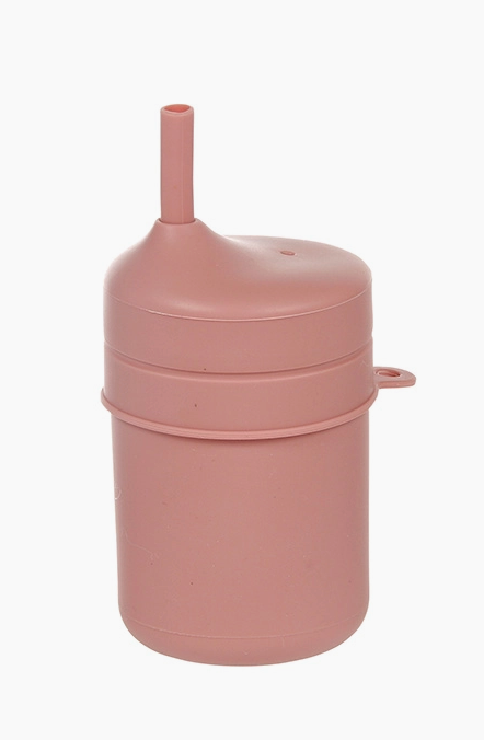 Silicone Drink Cup with Lid & Straw Assortment