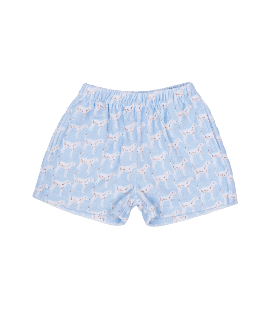 Blue Dog Days Terry Cloth Shorts
