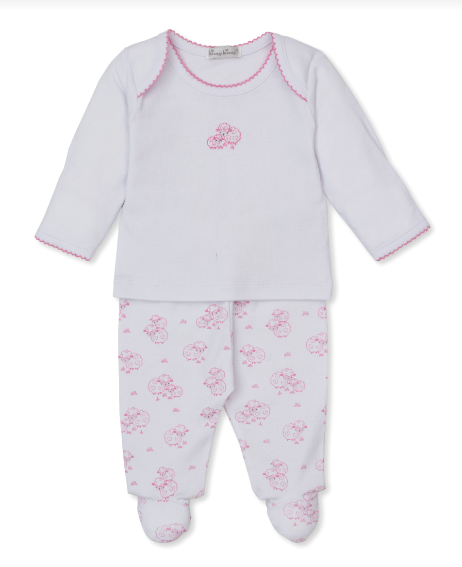 Sweet Sheep Light Pink Footed Pant Set