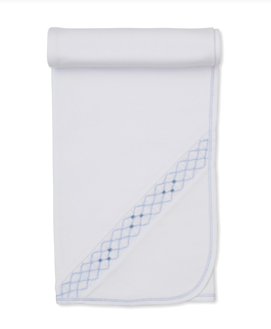 CLB Summer Light Blue Blanket with Hand Smocking