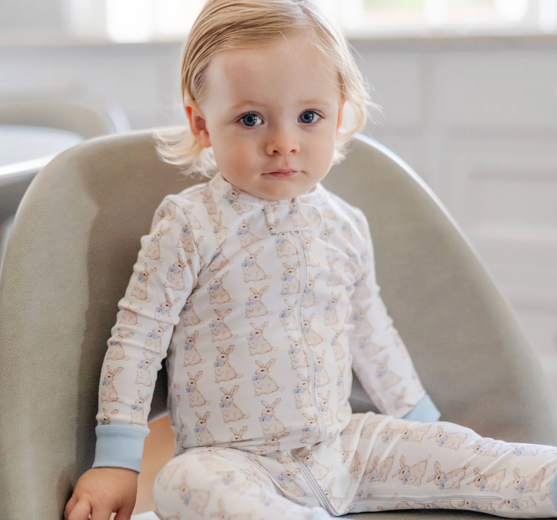 Parker Boys Easter Bunnies Zipper Pajama