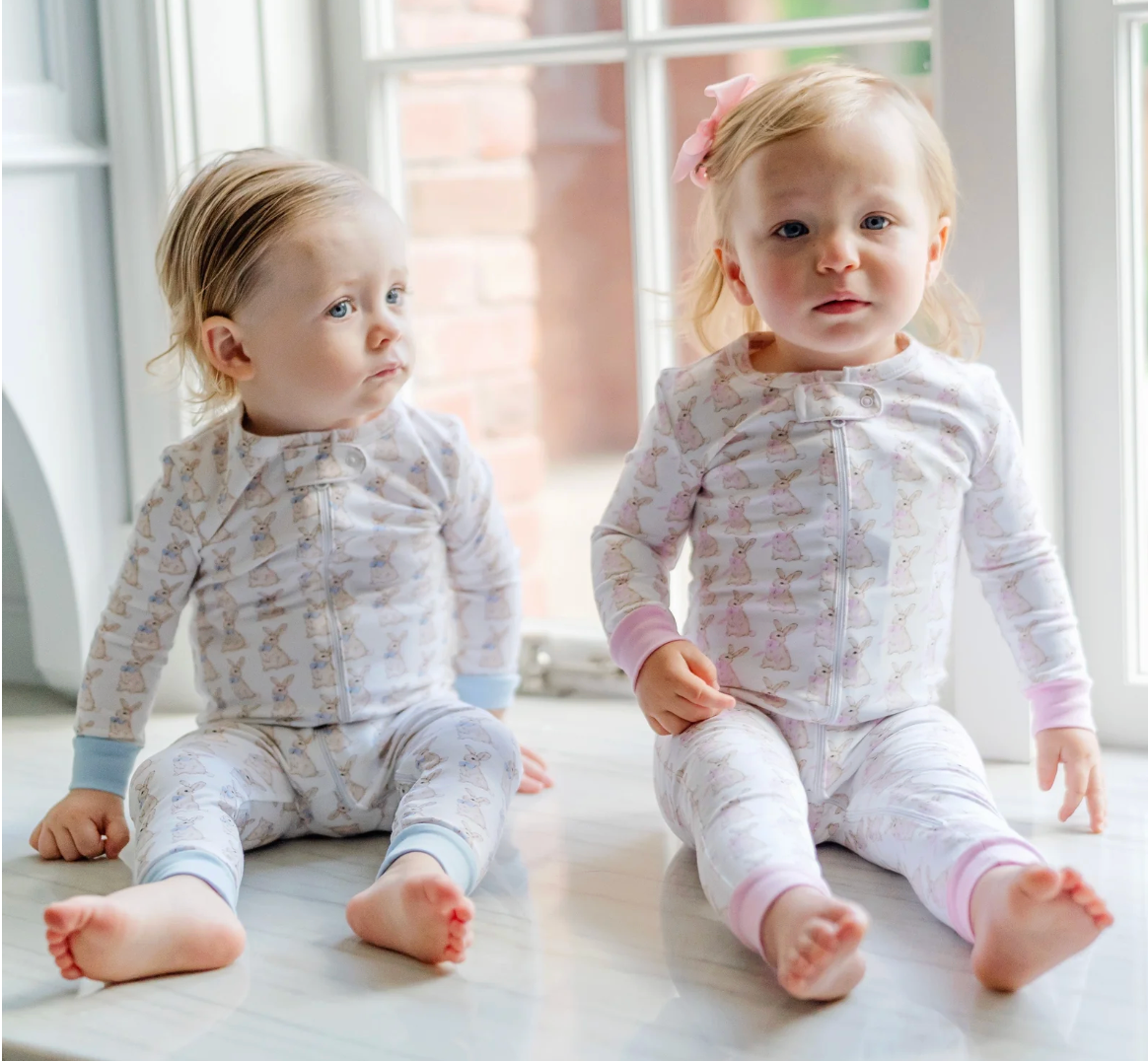 Parker Girls Easter Bunnies Zipper Pajama