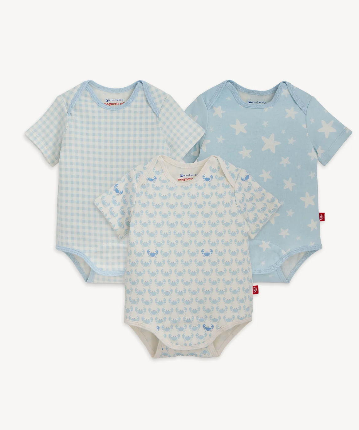 Bundle 3-Pack Blue Magnetic Bodysuit