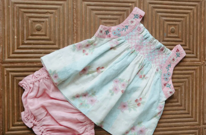 Baby Lauren Minty Stripe Romper