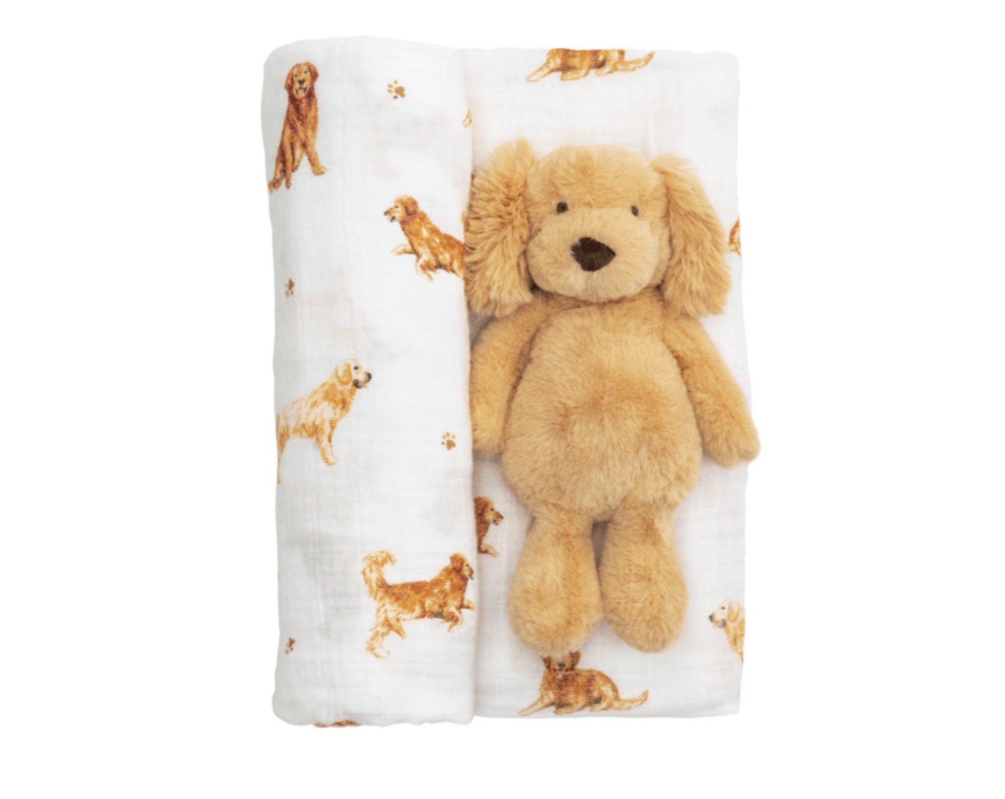 Retriever Swaddle and Rattle