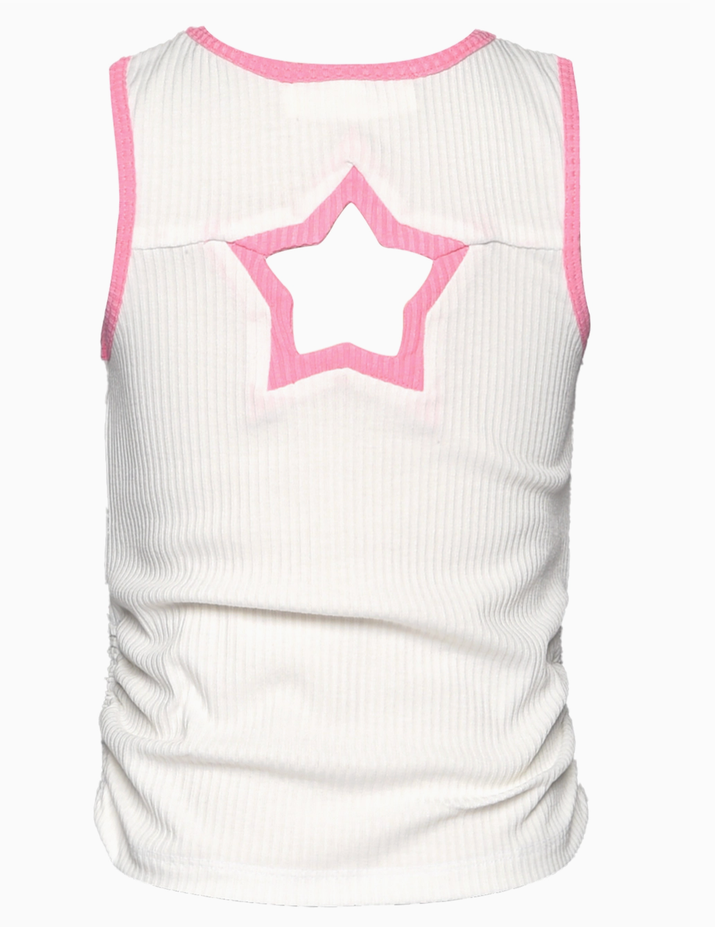 2 Tone Tank Top with Star Detail at Back