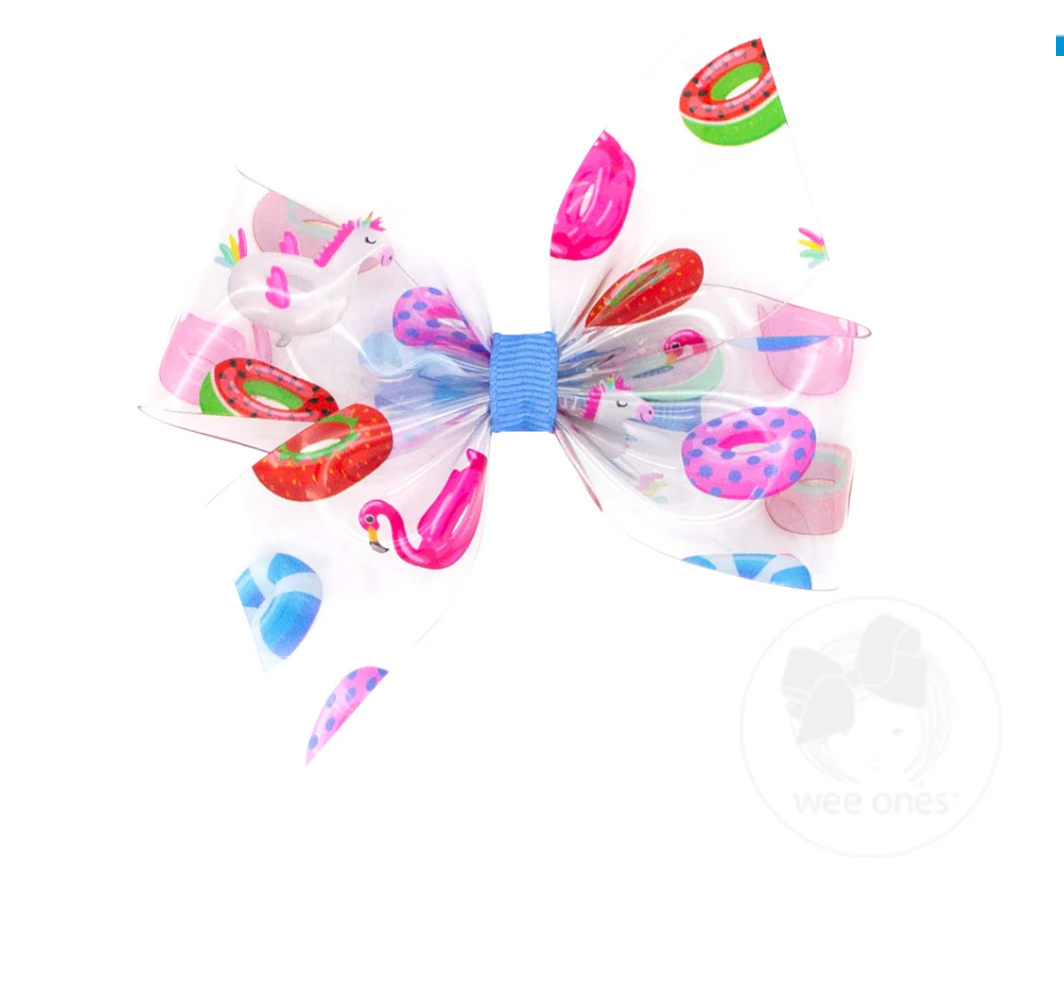 Medium Wee Splash Printed 2-Loop Swim Bow