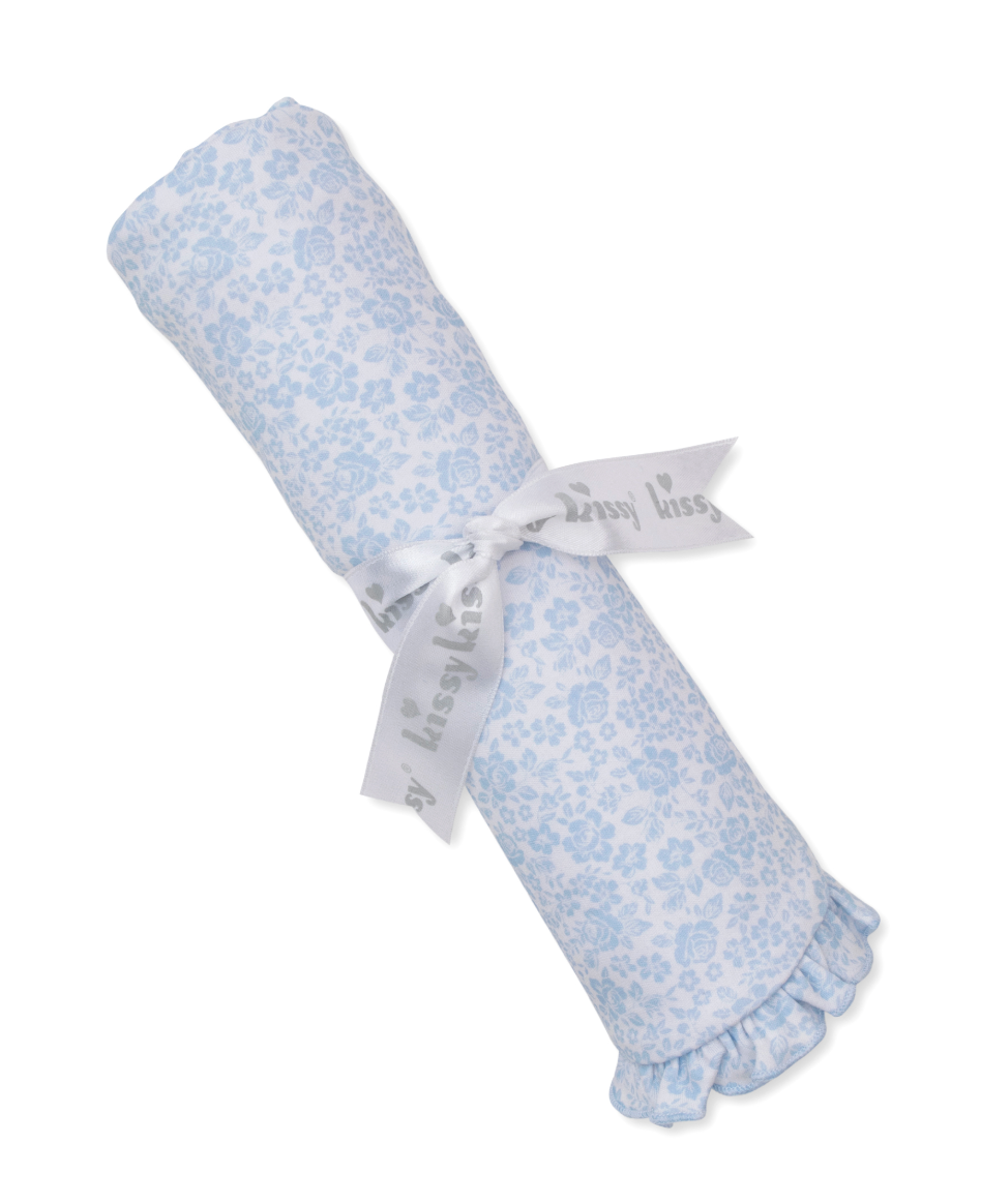 Country Gardens Blanket Light Blue
