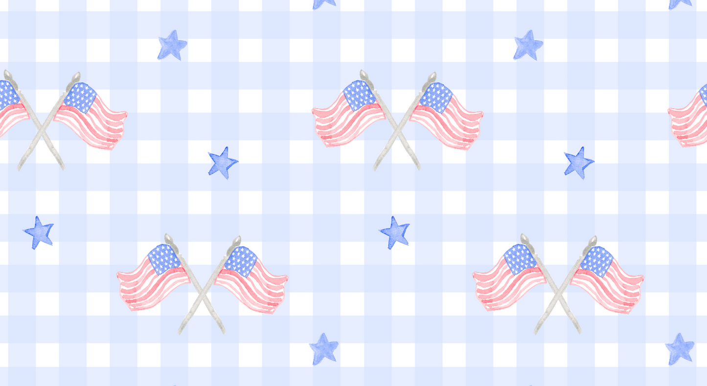 Patriotic Gingham Knit Lottie Bloomer Set