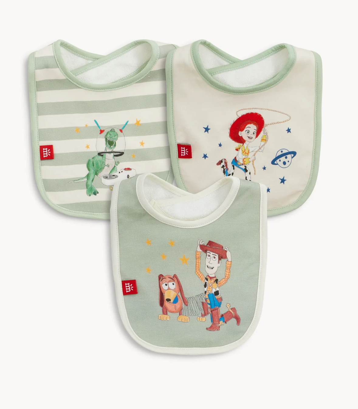 Woody & Friends Magnetic Bib 3-Pack