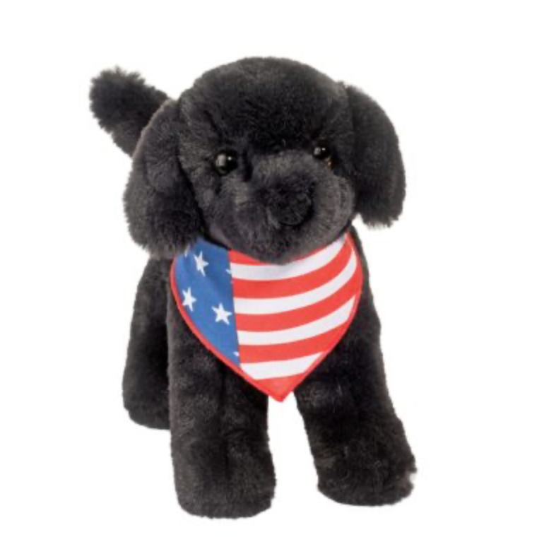 Liberty BLACK LAB w/flag bandana