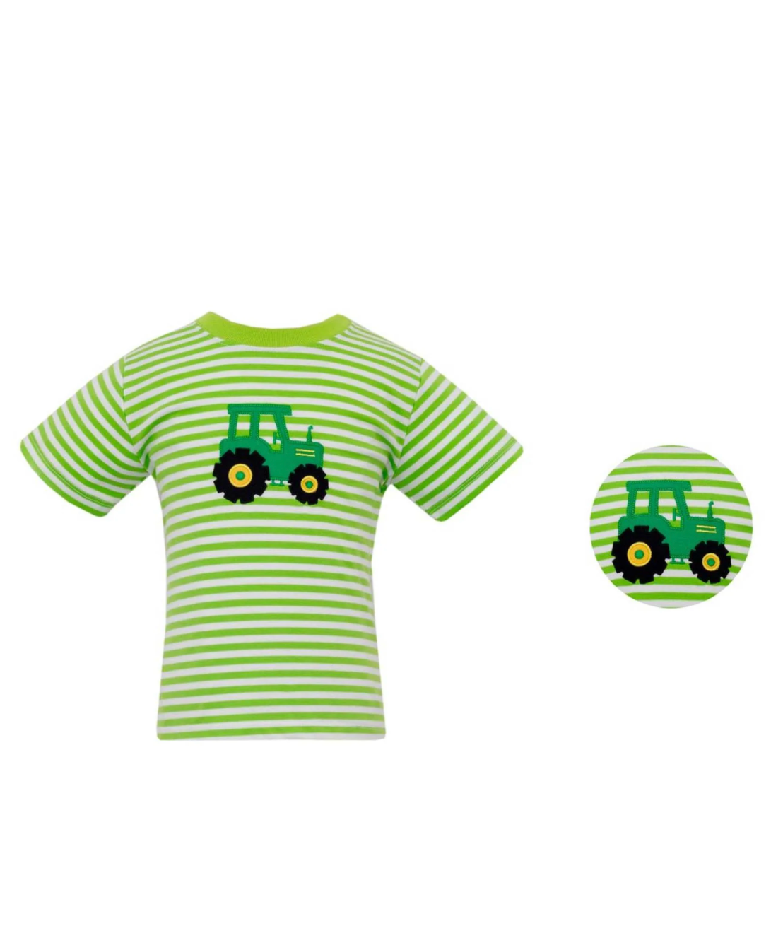 Tractor- Lime Green Stripe T-Shirt
