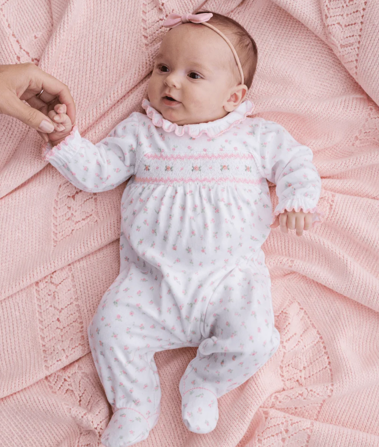Juliette's Classics Roses Smocked Footie