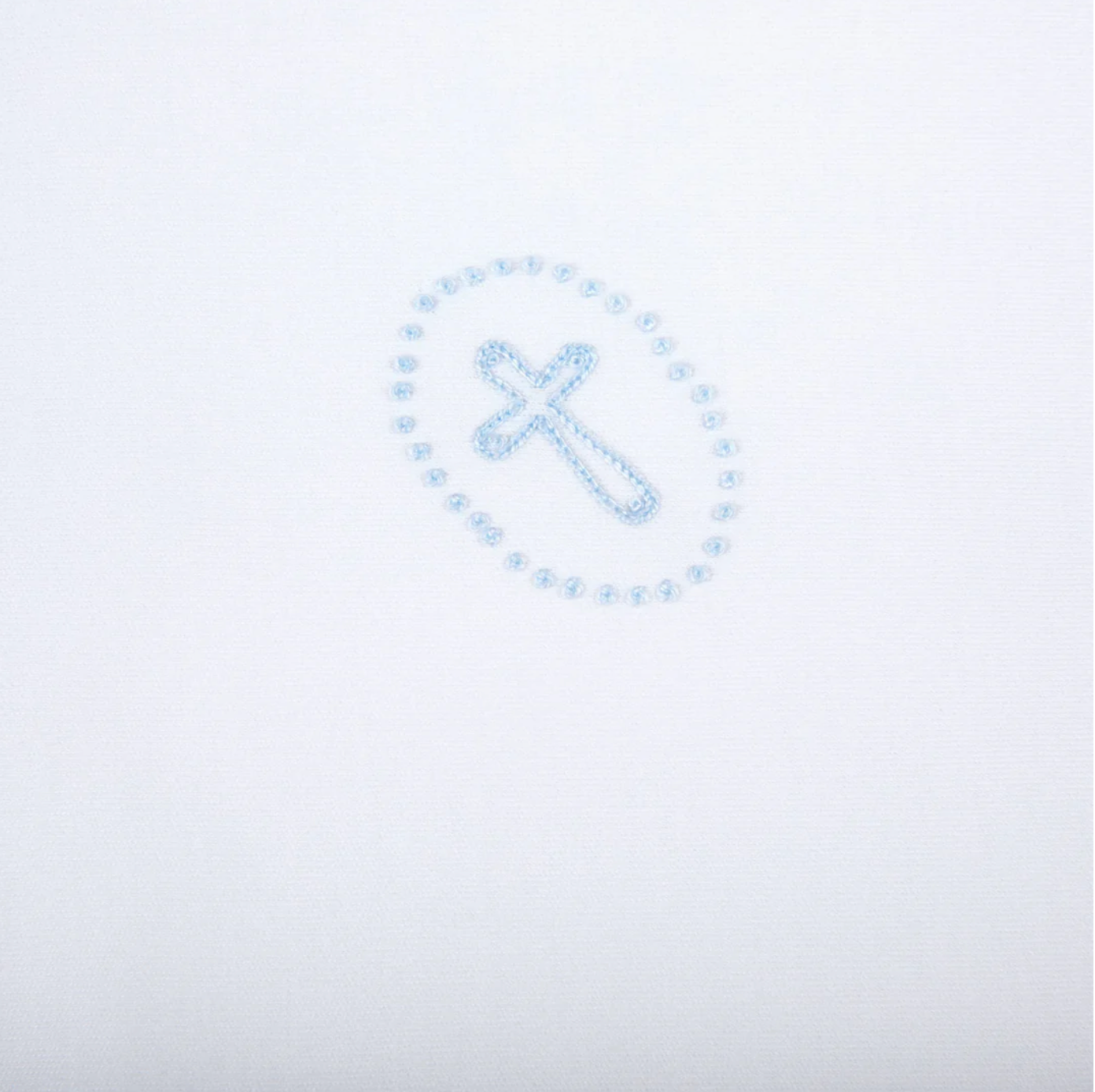 Blessed Blue Embroidered Receiving Blanket
