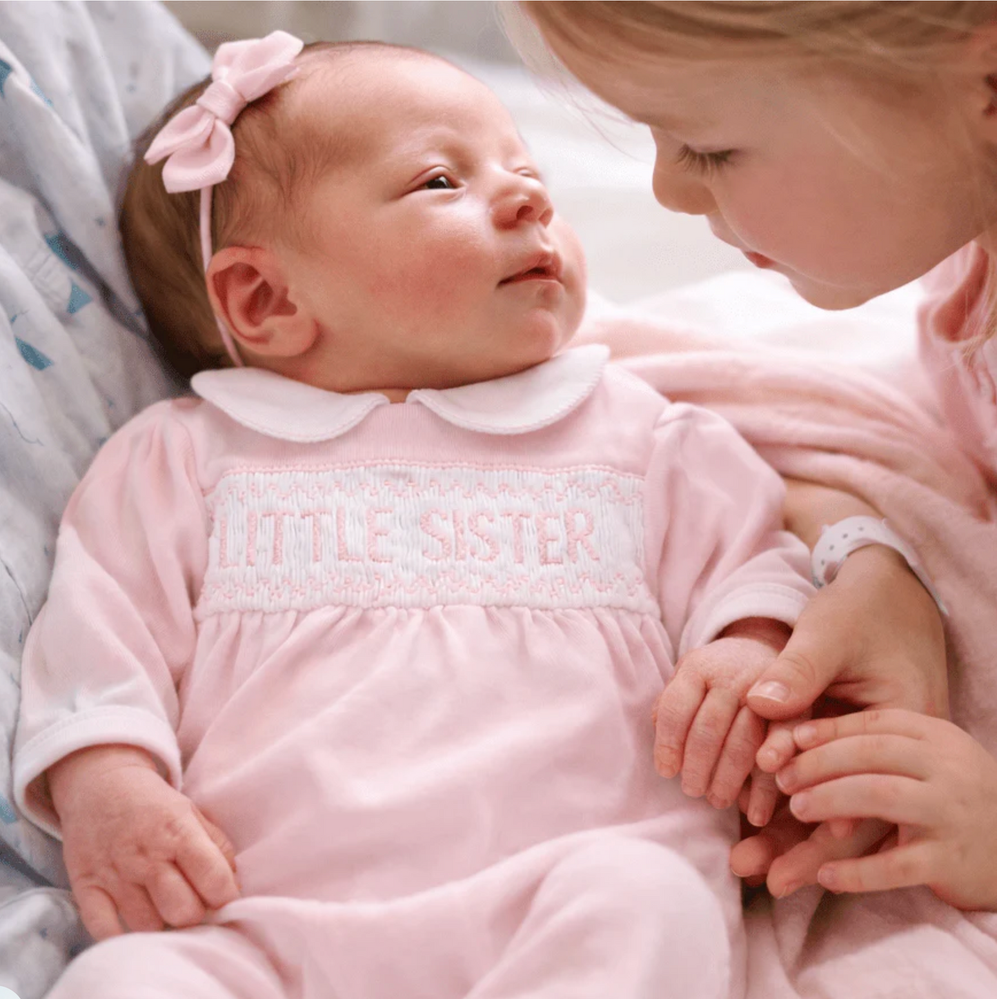 Little Sister Smocked Footie