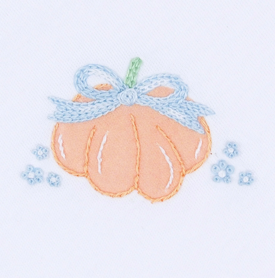 Prettiest In The Patch Ruffle Zip Footie