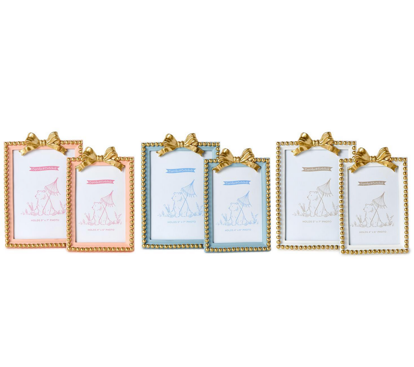 4x6 Golden Bow Photo Frame