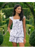 Timeless Toile Twill Clara Short Set Navy