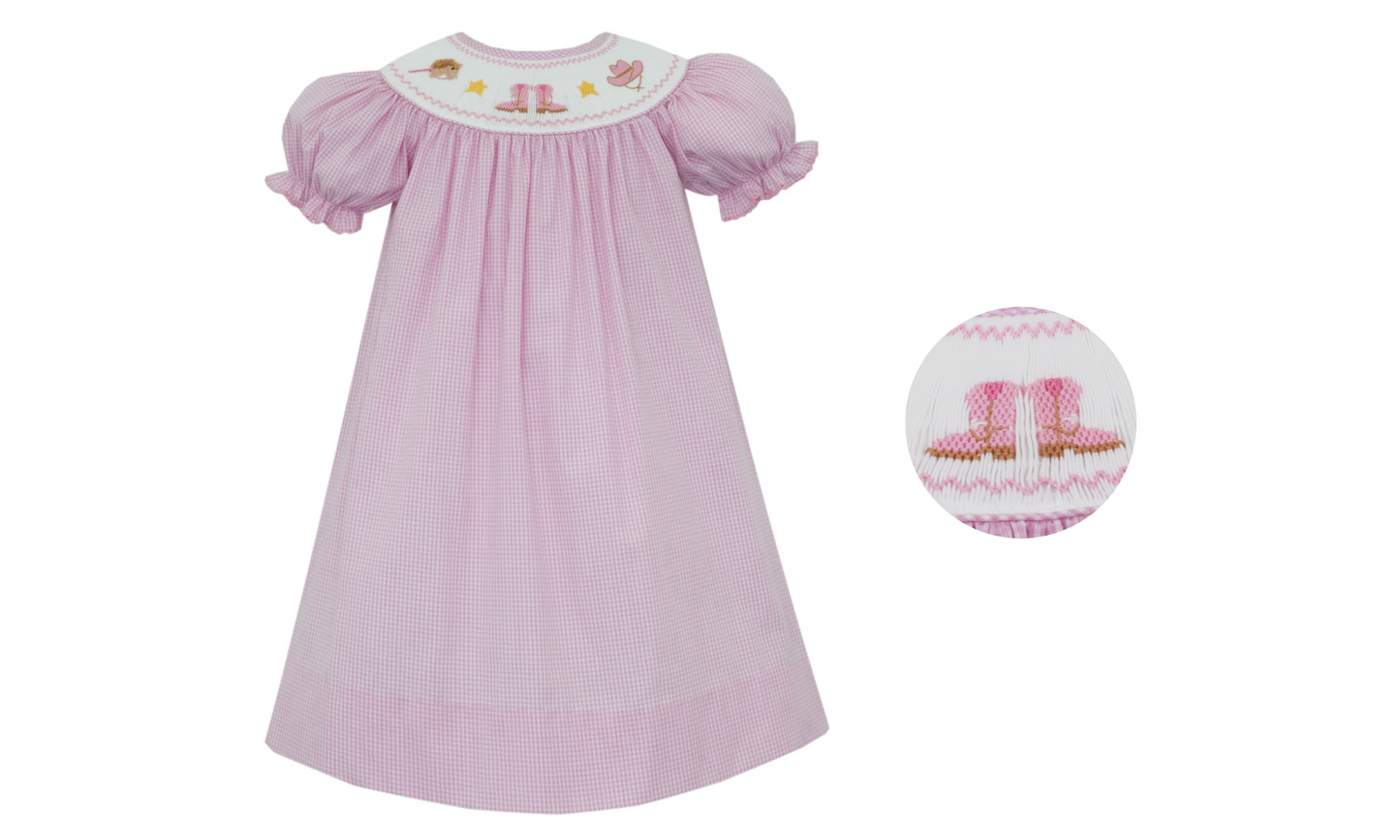 Boots, Hats, Horses Smocked Dress