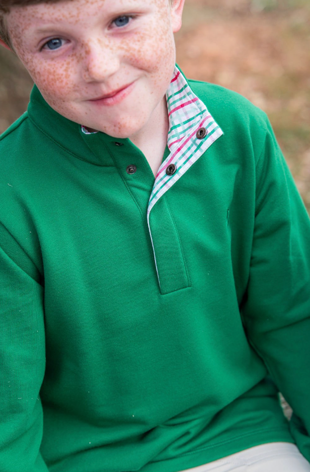 Sporty Snap Pullover Abundant Green