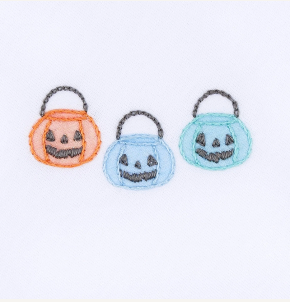 Pumpkin Party Blue Footie