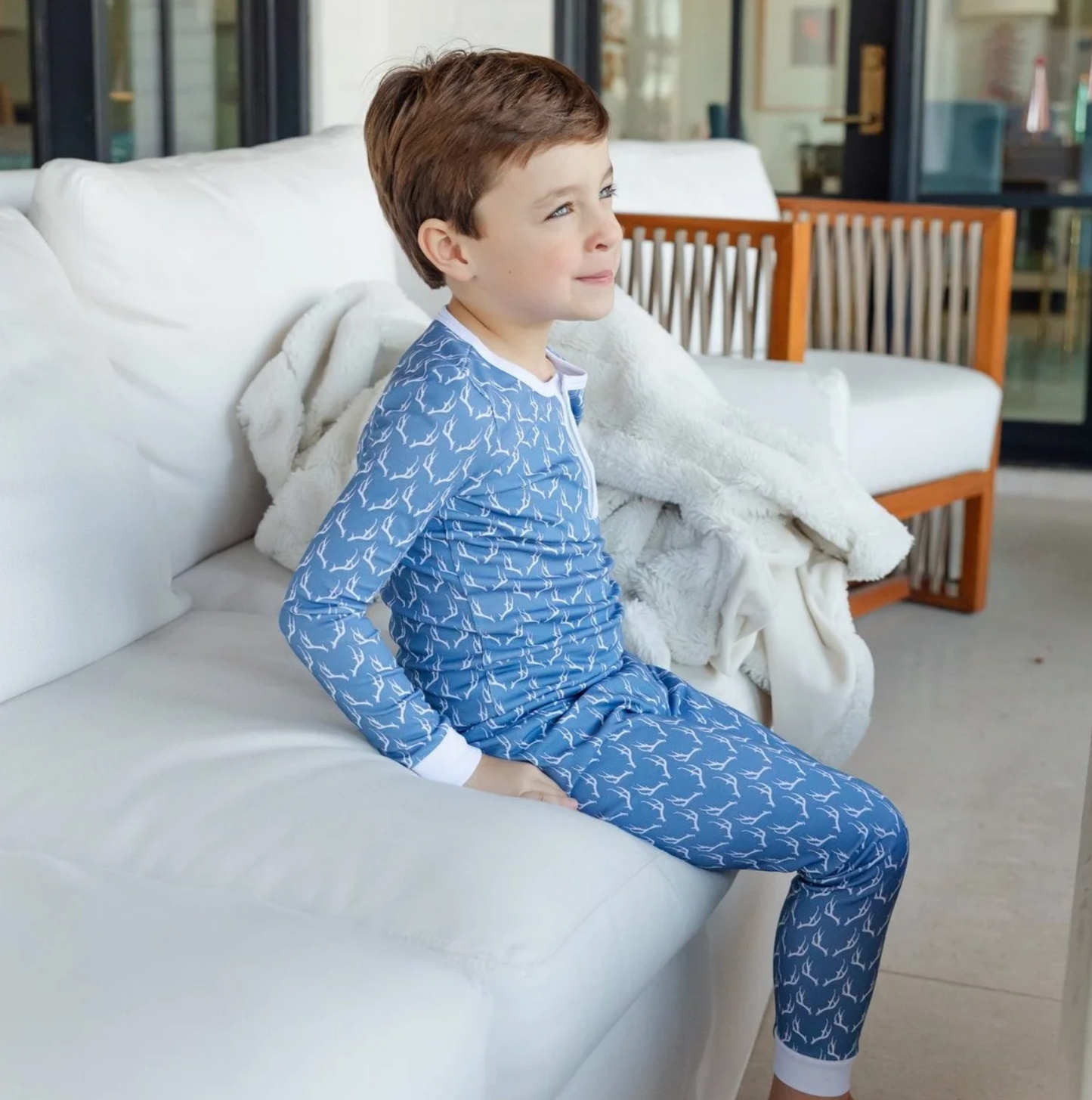 Jack Boys' Pajama Pant Set - Rustic Antlers