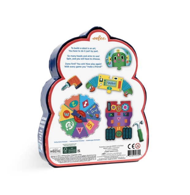 Build a Robot Shaped Spinner Game