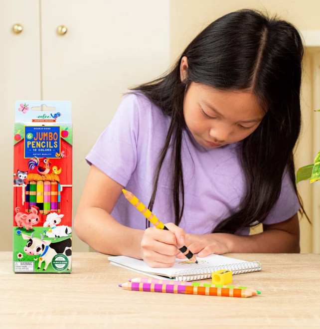 Little Farm 6 Jumbo Double Pencils