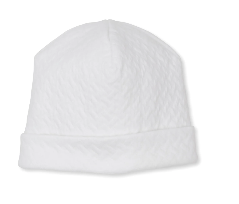 Classic Jacquard White Hat