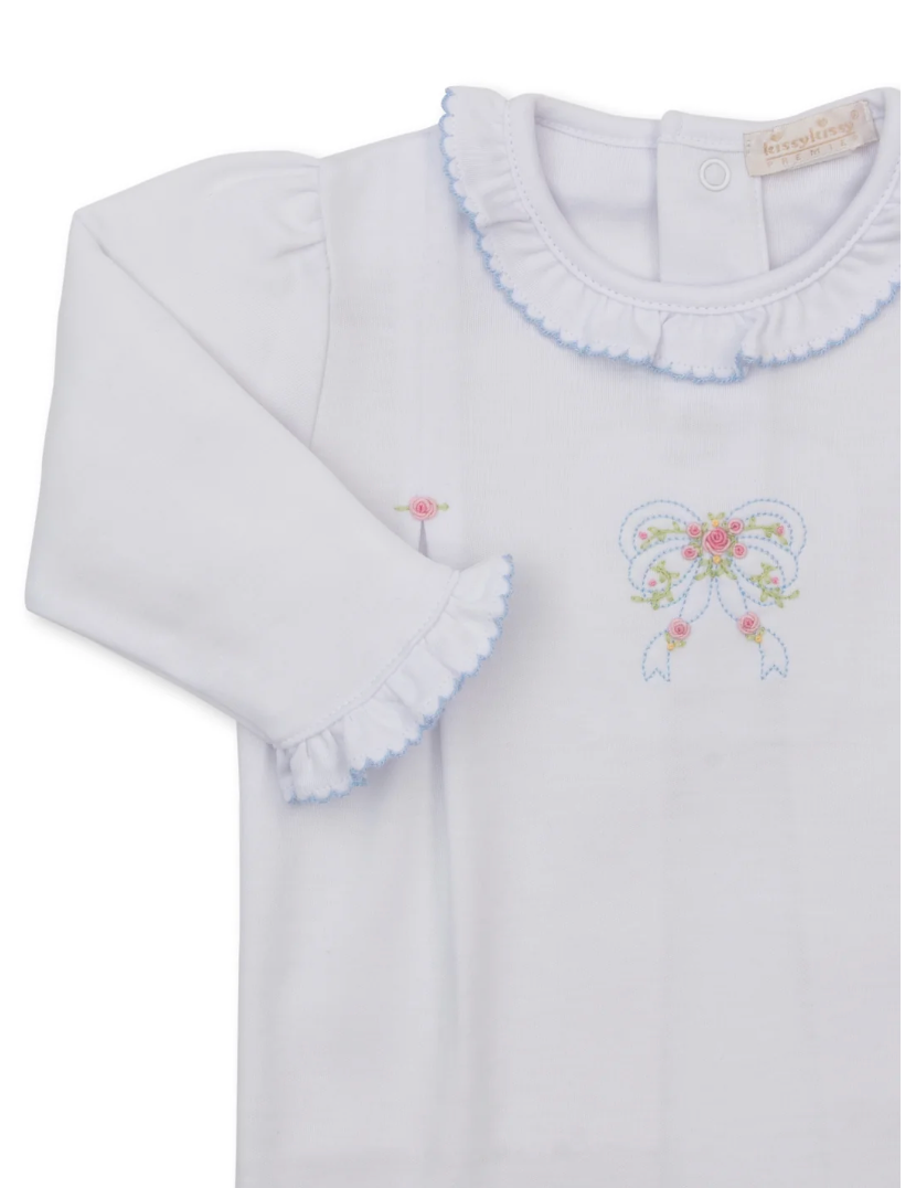 Rose Bow Footie