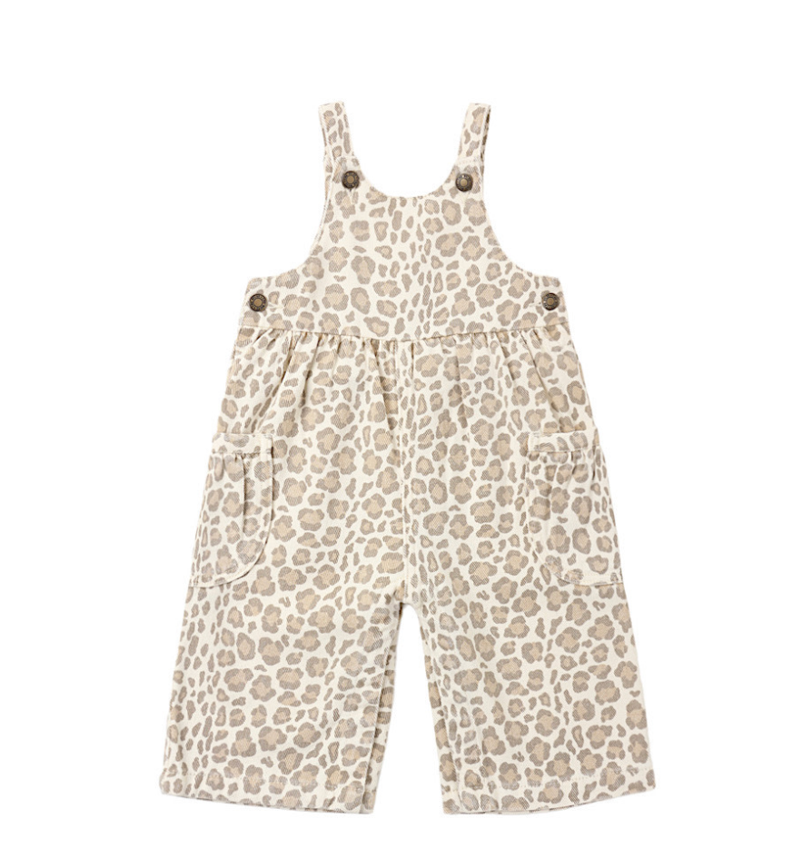 Wide-Leg Overall Leopard