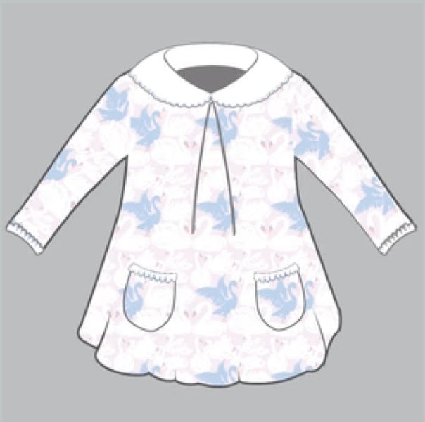 Long Sleeve Pocket Twirl- Swan Lake
